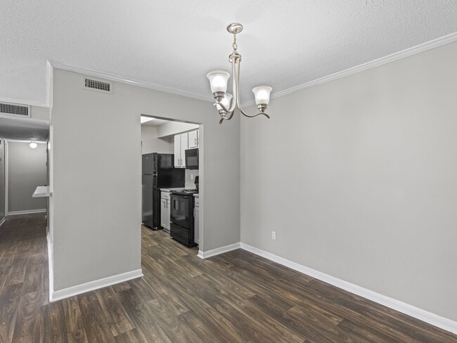 Convenient kitchens come with refrigerator, oven, and microwave included, professionally operated by Highlands Vista Group