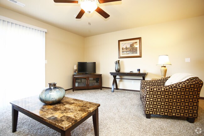 2 BR, 2 BA - 1,050 Sq Ft - Living Room - Woodsage Apartments