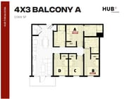 4x3 Balcony A