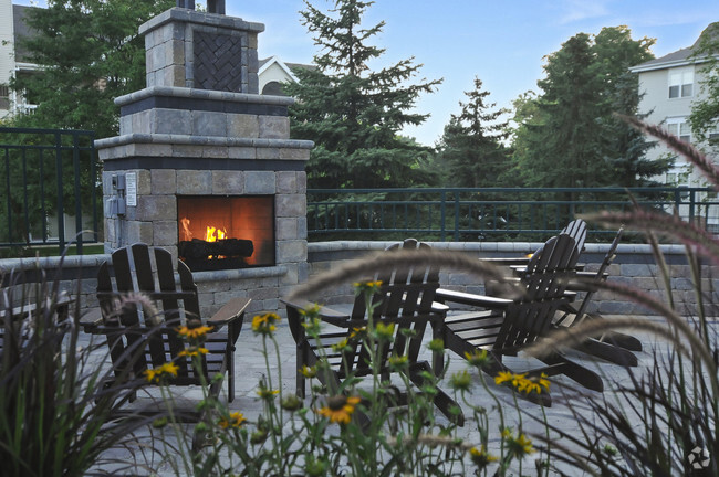 Poolside Fireplace - Yorktown Estates Rental