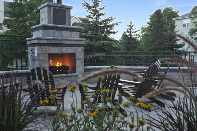 Poolside Fireplace