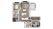 LAKEVIEW AT WESTPARK B4 2x2 1210 Sq ft.