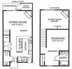 1BR/1.5BA