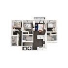 4x3 Shared Balcony A