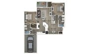 Two bedroom two bath floor plan