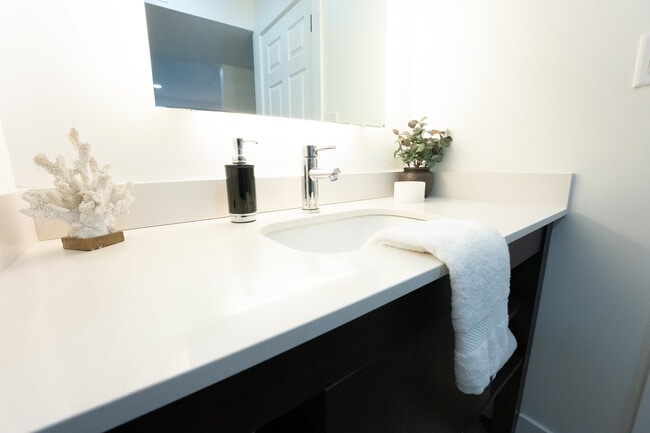 Vanity and Backlit Mirror