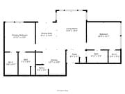 2 bed, 2 bath floorplan