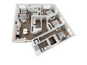 C1 floor plan Aria on the Row