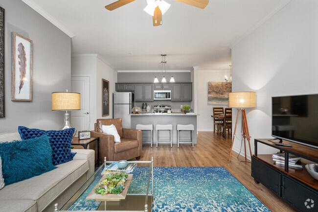 2BR, 2BA - 1260SF - Living Room - The Morgan