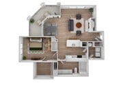 1 Bedroom | 1 Bath | 844 SF