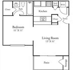 1 Bed | 1 Bath 509 sqft.