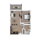 Unit A, One Bedroom, One Bathroom