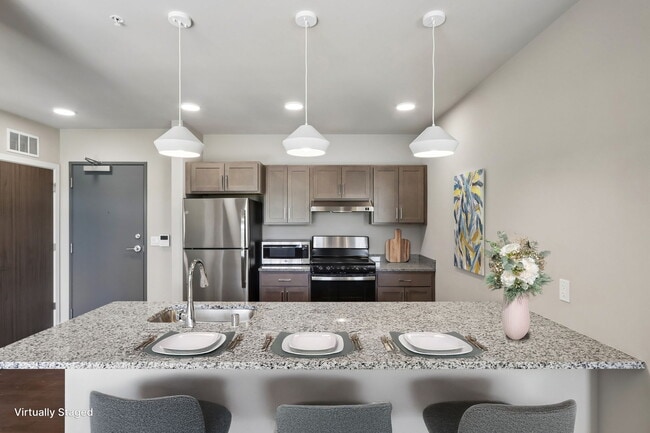 The View at Huxley Yards Apartments in Madison, WI Kitchen with Island