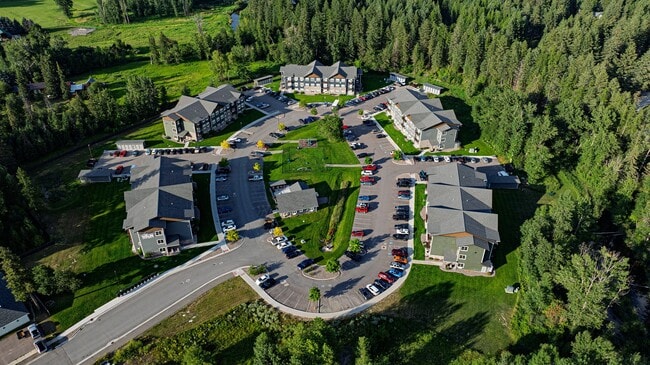 Scenic aerial view of Highline Apartments