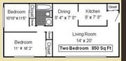 2BR/1BA