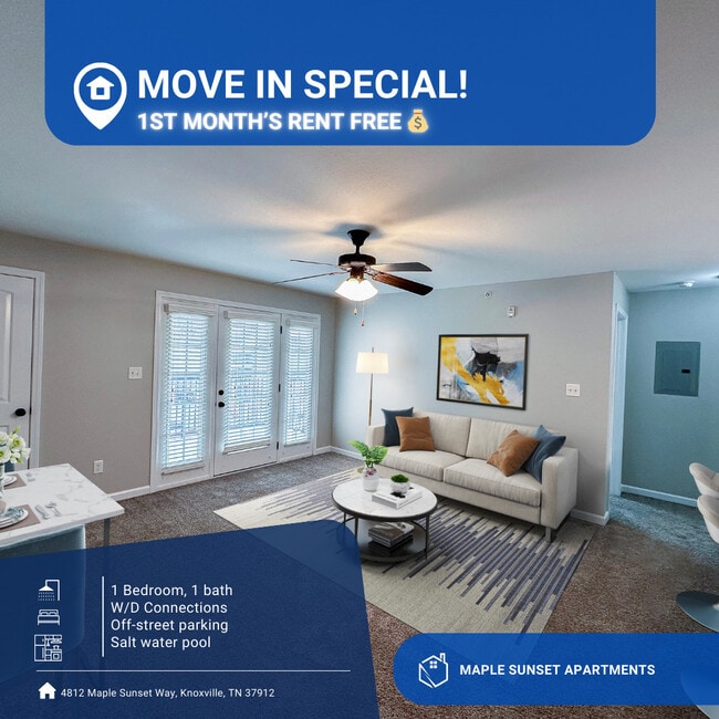 1BR/1BA 1st Full Month's Rent Free