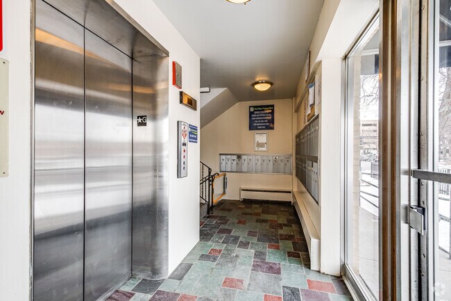 Lobby, Elevator Lobby and Mail Area - The Villa Apartments