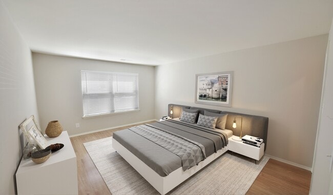 Large bedrooms with walk-in closets in most homes