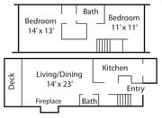 2BR/1.5BA
