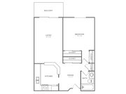 1 Bedroom 1 Bathroom A1 | 767 Sq Ft