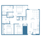 B12UD | 2x2 | 1165 sq ft