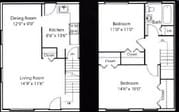2BR/1BA