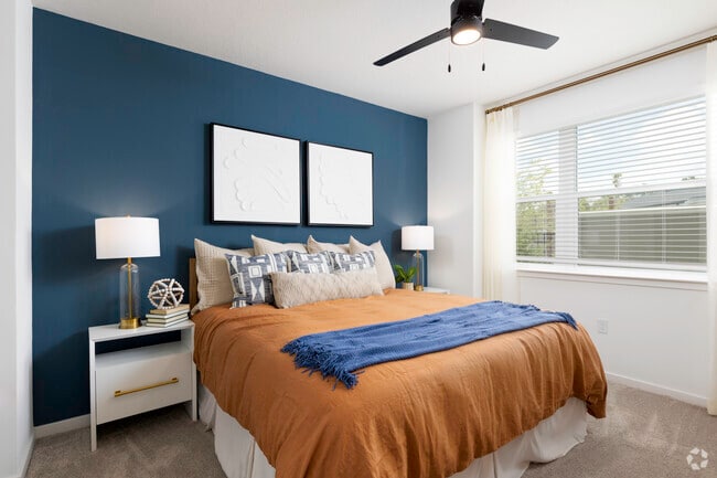 2BR, 2BA - 1,110SF - Primary Bedroom