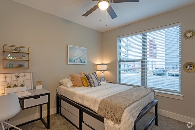 1BR, 1BA, Model - 100SF, Bedroom