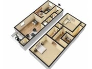 2 habitaciones 2 baños