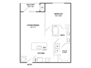 A6 1 Bedroom Floor Plan