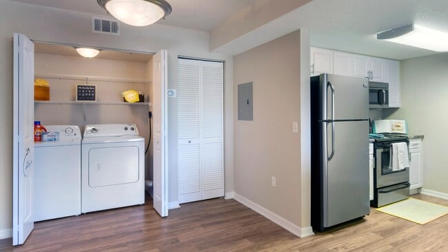 Enjoy the ease of in-home laundry with full-size washer and dryer appliances available in every apartment home.