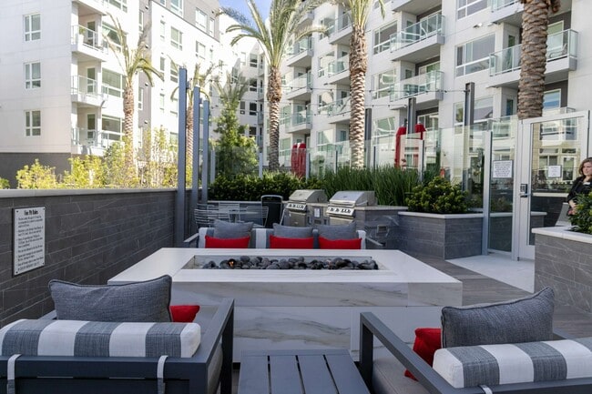 Cozy nights made better with fireside seating. - Diridon West