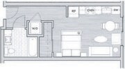 Explore the efficiency and elegance of this cozy studio layout.