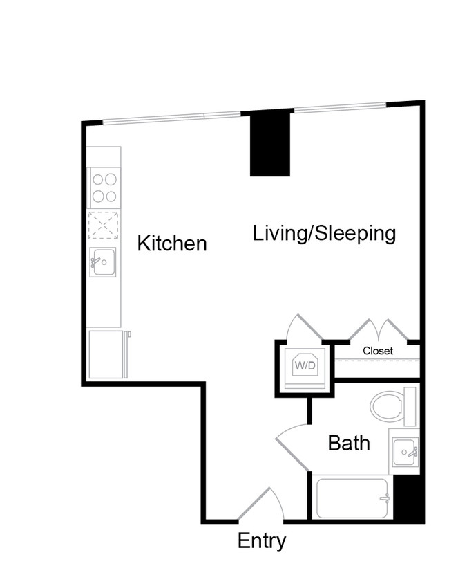 Serenity - S2 - 1 Beds - 1 Baths - 445 Sq. ft. - S2