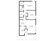 Two Bedroom Two Bath Floorplan