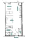 Studio Half Wall Floor Plan