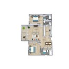 El Del Mar: 1.157 pies cuadrados con dos baños completos y sala de estar de concepto abierto.