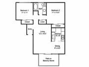 2BR/1BA