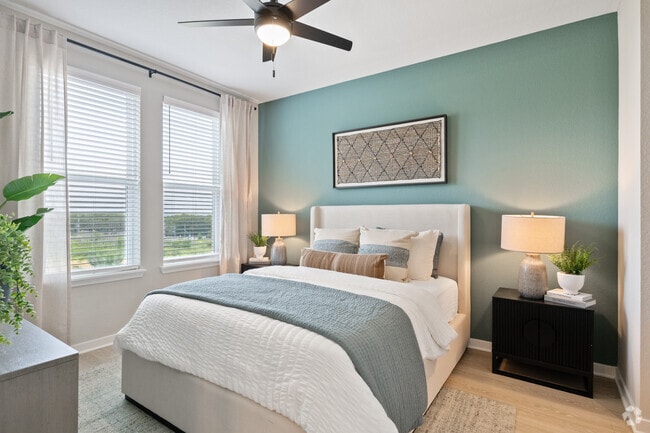 2BR, 2BA - 1,088SF - Primary Bedroom