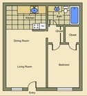 1BR/1BA