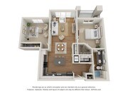 One Bedroom Flex w/Den - B1