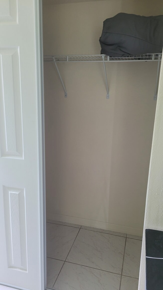 Inside closet