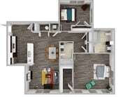 Walnut 3D Floor Plan