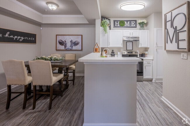 2BR 2BA - 1081SF - Living room and Kitchen