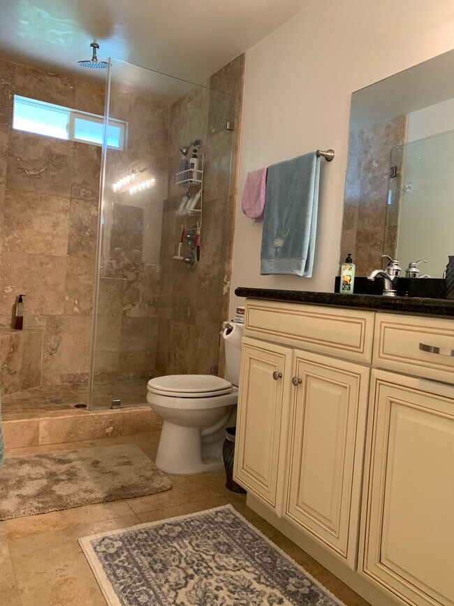 Baño principal con ducha de diseño. - 1558 Cameo Dr