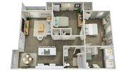 2 Bedroom, 2 Bathroom