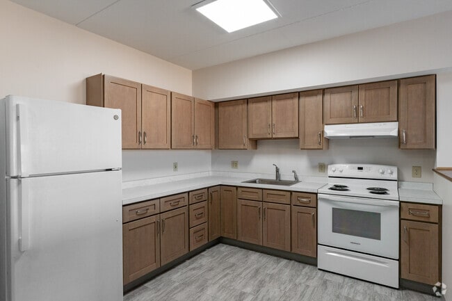 2BR, 1BA - 700SF - Kitchen - Hartford Place Senior Apartments 55+