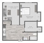 1 Bedroom, 1 Bathroom + Den - 750 Sqft