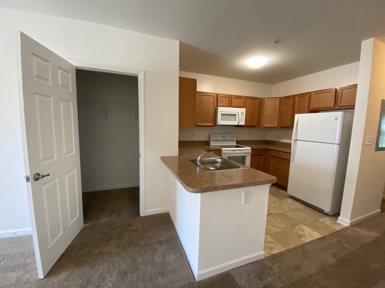 1 bedroom kitchen/walk in storage closet