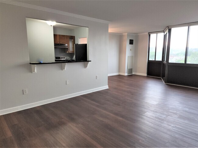 Living Room w/ new wood floors - 1718 P St NW Unit #T-11